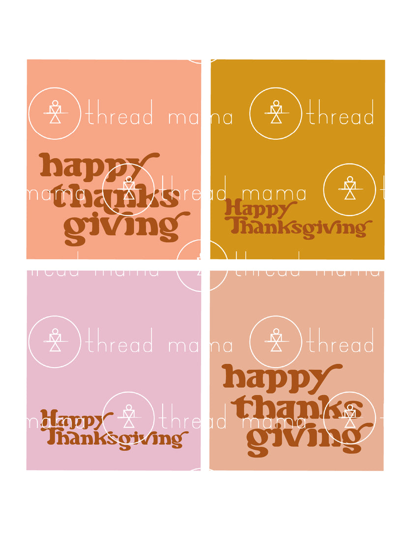 Thanksgiving Tags & Cookie Box Artwork - (Vol.2)