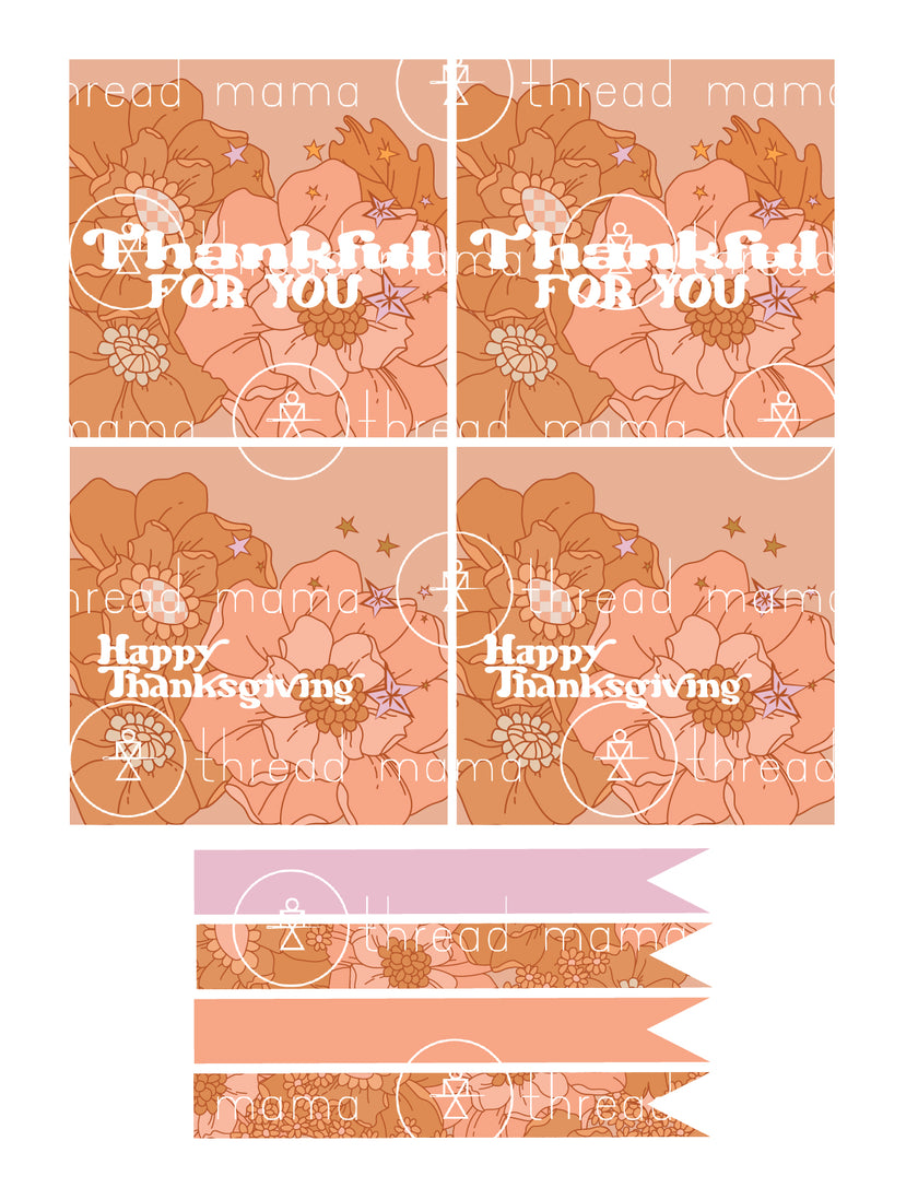 Thanksgiving Tags & Cookie Box Artwork - (Vol.2)