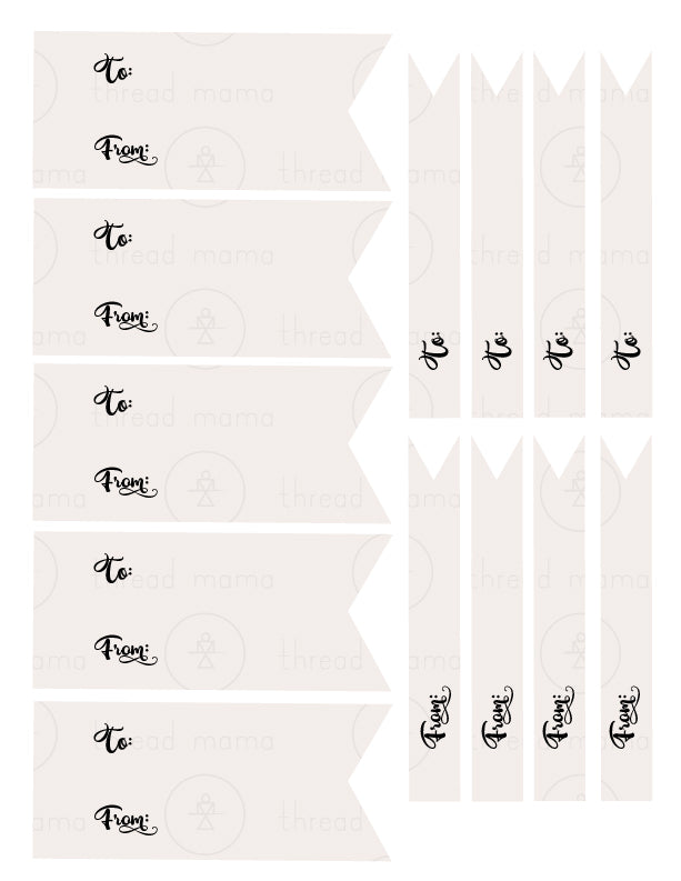 Christmas Gift Basket Tags