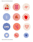 Valentine's Buttons and Flags Set - (Vol.4)