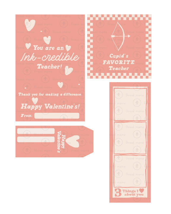 Valentine's Teacher Tags - (Vol.4)