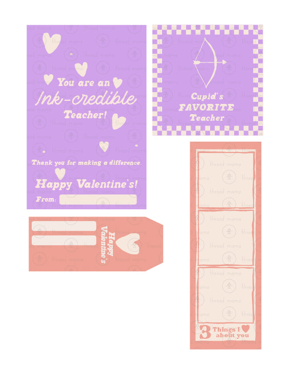 Valentine's Teacher Tags - (Vol.4)