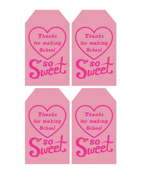 Valentine's Teacher Tags - (Vol.4)