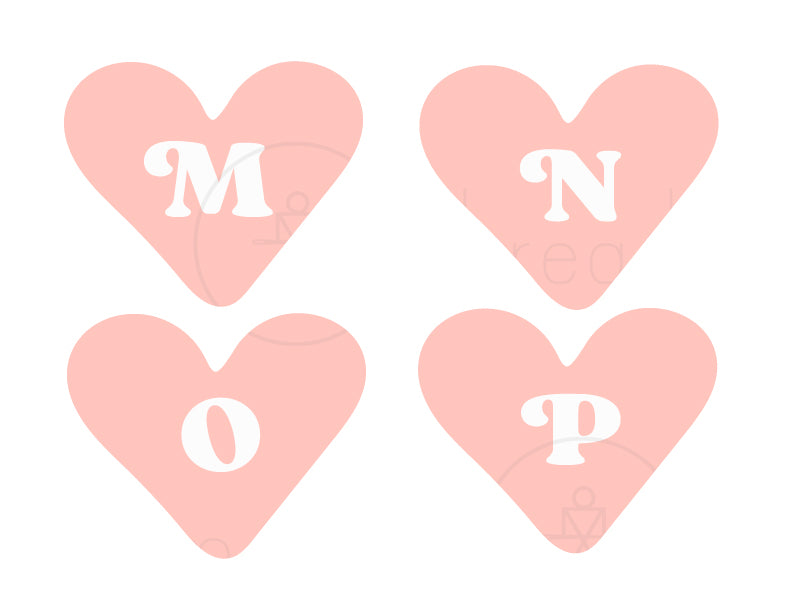 Valentine's Heart Banner (7 color options)