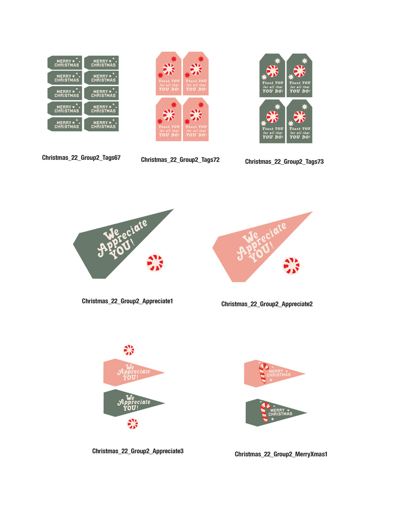 Christmas Appreciation Tags & Flags (Vol.3)
