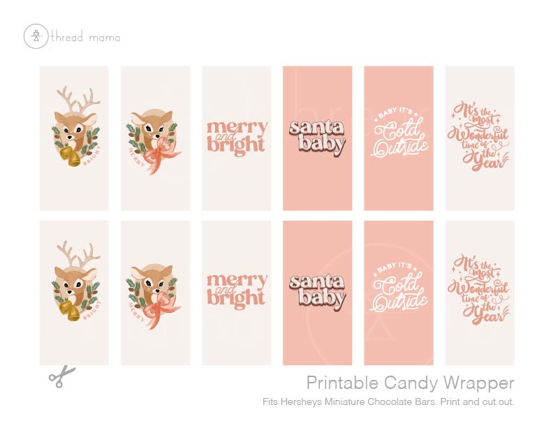 Christmas Candy Wrappers (Both Large and Small)